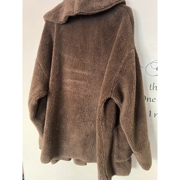 Koolaburra by UGG Women's XL Cozy Sherpa Fleece Open Front Cardigan Jacket Brown - Picture 6 of 9